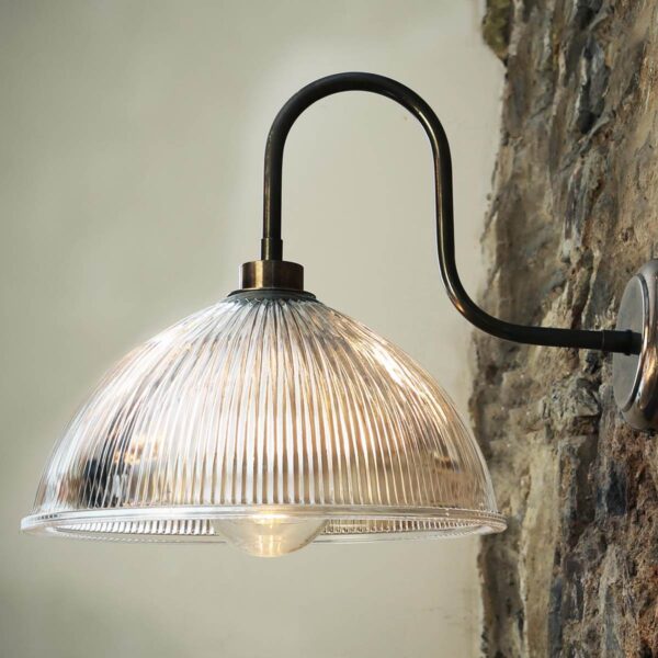 Swan neck bathroom wall sconce